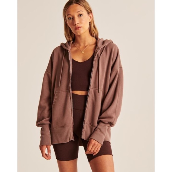 Abercrombie Fitch Tunic Full Zip Hoodie 